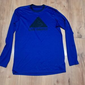 Patagonia Live Simply Base Layer Blue Long Sleeve Shirt Mens Medium Made USA